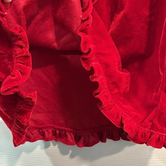 🎄 Sophie Rose Red Velvet Christmas Dress withh Holiday Embellishments size 6X - Picture 5 of 14